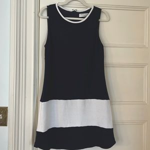 Trina Turk Color Block Dress Navy and White 8